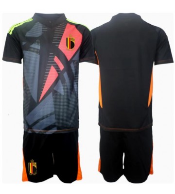 Belgium Goalkeeper Replica Home Stadium Kit for Kids Euro 2024 Short Sleeve (+ pants)
